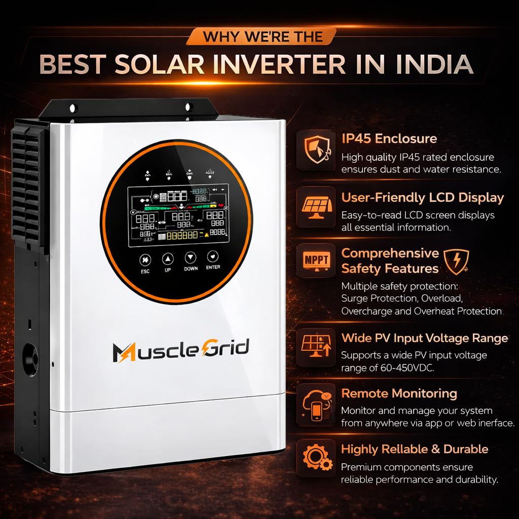 6.2kW 48V Focus Series Hybrid Solar Inverter | 6500W Load Capacity | 9000W PV Input | 160A MPPT | Built-in WiFi | Pure Sine Wave | IP45 | 2026 Model