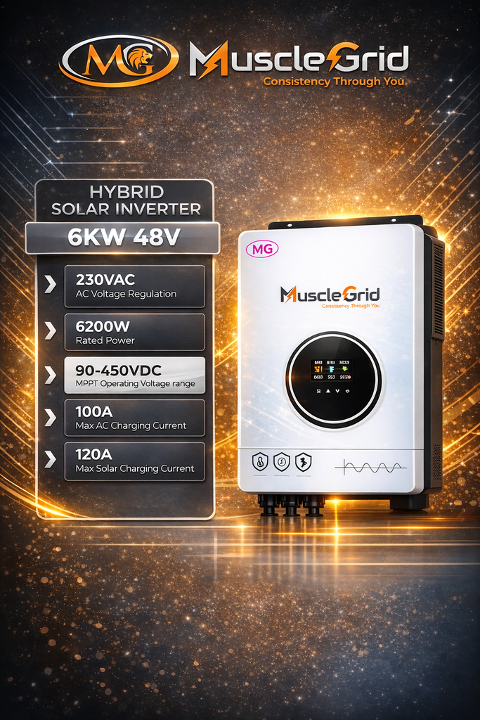 6.2kW True Hybrid Solar Inverter | MPPT | Batteryless | Residential Use