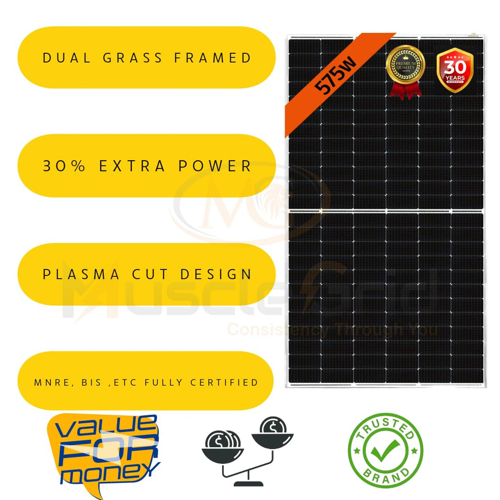 MuscleGrid Super Combo 6.2 KW Hybrid Solar System with Lithium Battery and Bi-Facial Mono Perc Solar Panels (2 Battery 12 Panels (6900w))