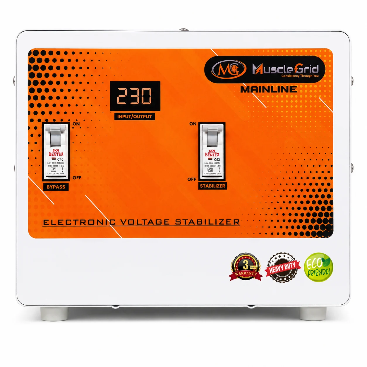 MuscleGrid Legendary 5 kVA Voltage Stabilizer (50–280V)